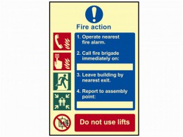 Scan Fire Action Procedure - Photoluminescent 200 x 300mm £18.49